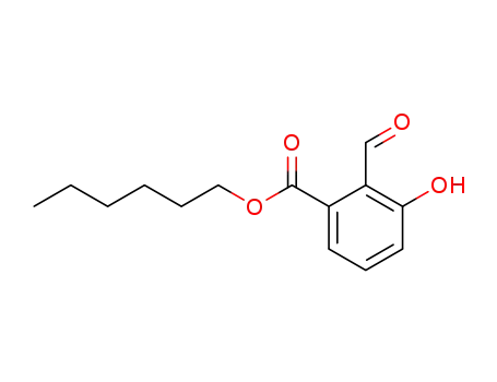 Molecular Structure of 131524-42-0 (hexyl 2-formyl-3-hydroxybenzoate)