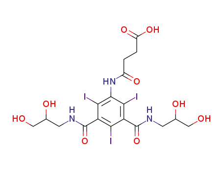 Molecular Structure of 188655-32-5 (N-[3,5-bis-(2,3-dihydroxypropylcarbamoyl)-2,4,6-triiodo-phenyl]-succinamic acid)