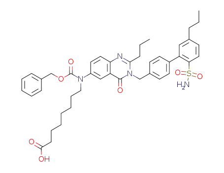 8-{Benzyloxycarbonyl-[4-oxo-2-propyl-3-(5'-propyl-2'-sulfamoyl-biphenyl-4-ylmethyl)-3,4-dihydro-quinazolin-6-yl]-amino}-octanoic acid