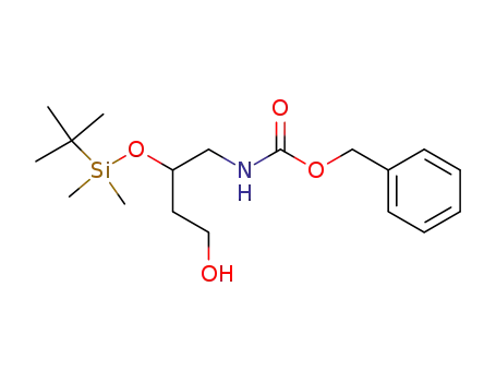 Molecular Structure of 168569-04-8 ([2-(tert-Butyl-dimethyl-silanyloxy)-4-hydroxy-butyl]-carbamic acid benzyl ester)