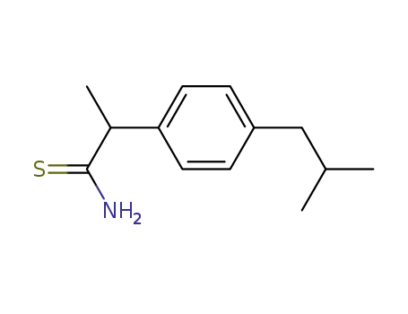 Molecular Structure of 909036-90-4 (2-(4-Isobutyl-phenyl)-thiopropionamide)