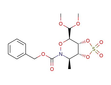 (3aS,4R,7R,7aR)-4-Dimethoxymethyl-7-methyl-2,2-dioxo-tetrahydro-1,3,5-trioxa-2λ<sup>6</sup>-thia-6-aza-indene-6-carboxylic acid benzyl ester