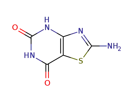 Molecular Structure of 30161-91-2 (Thiazolo[4,5-d]pyrimidine-5,7(4H,6H)-dione, 2-amino-)