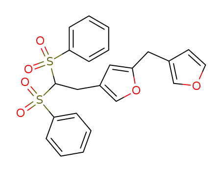 4-(2,2-Bis-benzenesulfonyl-ethyl)-2-furan-3-ylmethyl-furan