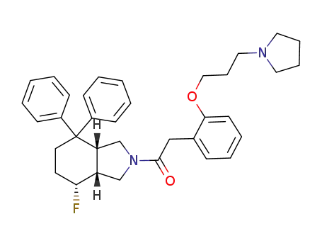 1-((3aR,7R,7aR)-7-Fluoro-4,4-diphenyl-octahydro-isoindol-2-yl)-2-[2-(3-pyrrolidin-1-yl-propoxy)-phenyl]-ethanone