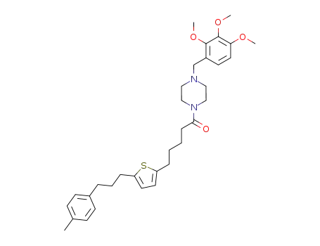 5-[5-(3-p-Tolyl-propyl)-thiophen-2-yl]-1-[4-(2,3,4-trimethoxy-benzyl)-piperazin-1-yl]-pentan-1-one