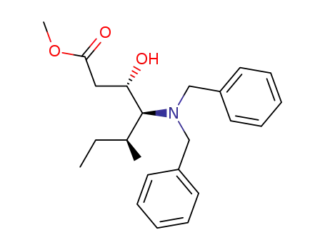 (3S,4S,5S)-4-<N,N>-dibenzylamino-3-hydroxy-5-methylheptanoic acid methyl ester