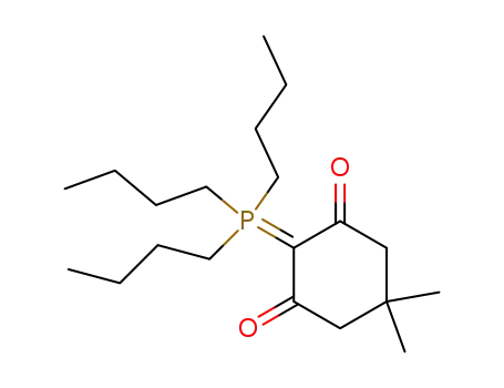 Molecular Structure of 120623-63-4 (5,5-Dimethyl-2-(tributyl-λ<sup>5</sup>-phosphanylidene)-cyclohexane-1,3-dione)
