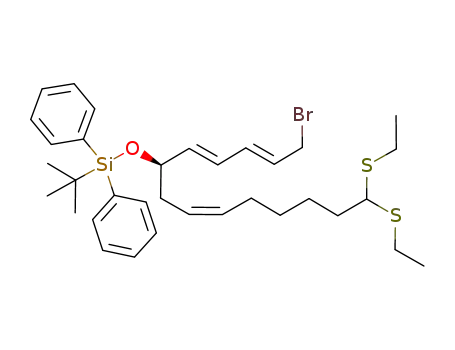 [(Z)-(R)-1-((1E,3E)-5-Bromo-penta-1,3-dienyl)-9,9-bis-ethylsulfanyl-non-3-enyloxy]-tert-butyl-diphenyl-silane