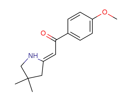 Molecular Structure of 113700-41-7 (Ethanone, 2-(4,4-dimethyl-2-pyrrolidinylidene)-1-(4-methoxyphenyl)-,
(Z)-)