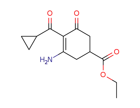 3-amino-4-cyclopropanecarbonyl-5-oxo-cyclohex-3-enecarboxylic acid ethyl ester