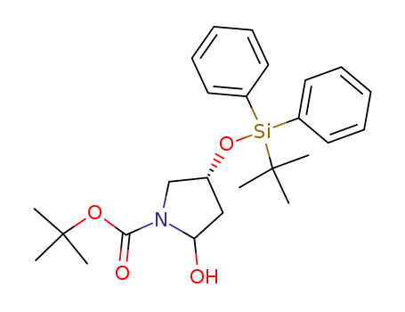 4-(<i>tert</i>-butyl-diphenyl-silanyloxy)-2-hydroxy-pyrrolidine-1-carboxylic acid <i>tert</i>-butyl ester