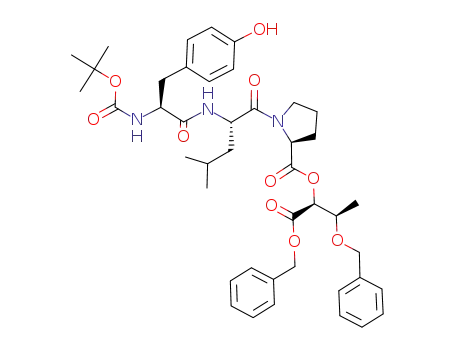 (S)-1-{(S)-2-[(S)-2-tert-Butoxycarbonylamino-3-(4-hydroxy-phenyl)-propionylamino]-4-methyl-pentanoyl}-pyrrolidine-2-carboxylic acid (1S,2R)-2-benzyloxy-1-benzyloxycarbonyl-propyl ester