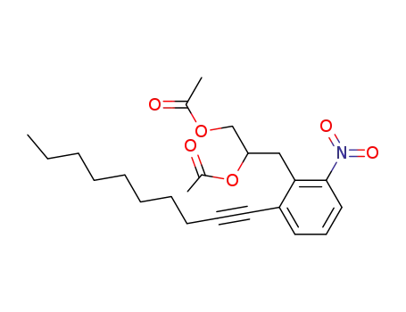 acetic acid 1-acetoxymethyl-2-(2-dec-1-ynyl-6-nitro-phenyl)-ethyl ester