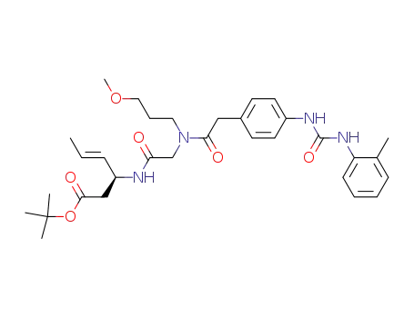 3-[2-((3-methoxy-propyl)-{[4-(3-<i>o</i>-tolyl-ureido)-phenyl]-acetyl}-amino)-acetylamino]-hex-4-enoic acid <i>tert</i>-butyl ester