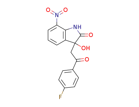 3-[2-(4-fluoro-phenyl)-2-oxo-ethyl]-3-hydroxy-7-nitro-1,3-dihydro-indol-2-one