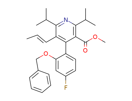 (E)-Methyl 4-(2-(benzyloxy)-4-fluorophenyl)-2,6-diisopropyl-5-(prop-1-enyl)nicotinate