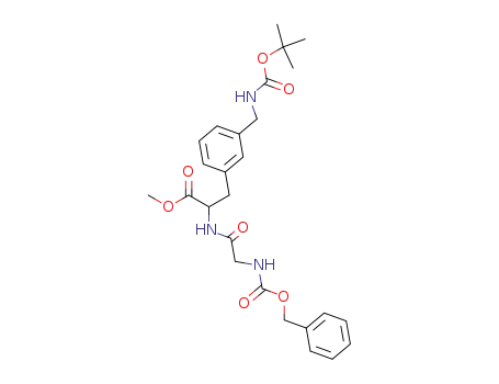 2-(2-benzyloxycarbonylamino-acetylamino)-3-[3-(<i>tert</i>-butoxycarbonylamino-methyl)-phenyl]-propionic acid methyl ester