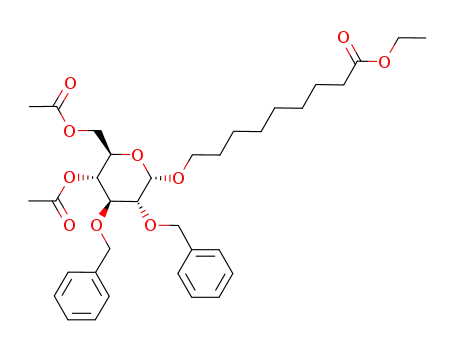 8-ethoxycarbonyloctyl-4,6-di-O-acetyl-2,3-di-O-benzyl-α-D-glucopyranosid