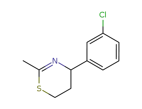 Molecular Structure of 677006-31-4 (4H-1,3-Thiazine, 4-(3-chlorophenyl)-5,6-dihydro-2-methyl-)
