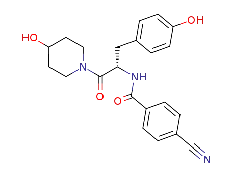 4-cyano-<i>N</i>-[1-(4-hydroxy-benzyl)-2-(4-hydroxy-piperidin-1-yl)-2-oxo-ethyl]-benzamide