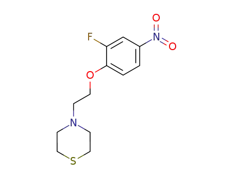 Molecular Structure of 647858-39-7 (Thiomorpholine, 4-[2-(2-fluoro-4-nitrophenoxy)ethyl]-)