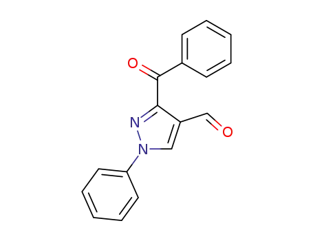 Molecular Structure of 400900-22-3 (1H-Pyrazole-4-carboxaldehyde, 3-benzoyl-1-phenyl-)