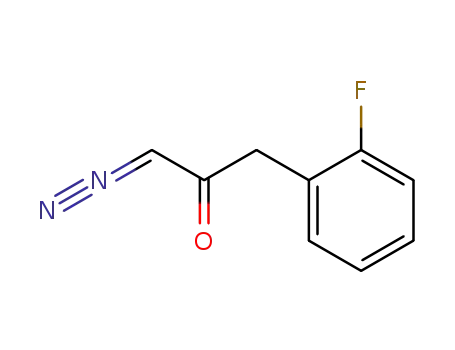 Molecular Structure of 423184-28-5 (1-diazo-3-(2-fluoro-phenyl)-propan-2-one)