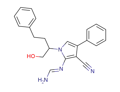 <i>N</i>-[3-cyano-1-(1-hydroxymethyl-3-phenyl-propyl)-4-phenyl-1<i>H</i>-pyrrol-2-yl]-formamidine