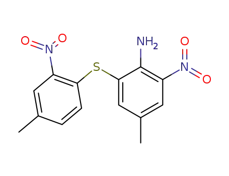 Molecular Structure of 257282-95-4 (4-methyl-2-(4-methyl-2-nitro-phenylsulfanyl)-6-nitro-phenylamine)