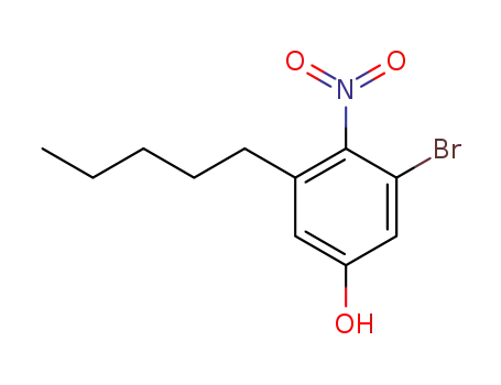 Molecular Structure of 110827-95-7 (3-bromo-4-nitro-5-pentylphenol)