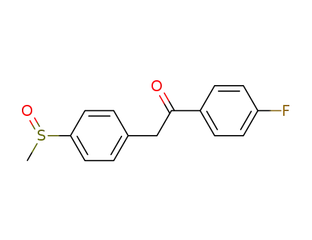 Molecular Structure of 36187-64-1 (Ethanone, 1-(4-fluorophenyl)-2-[4-(methylsulfinyl)phenyl]-)