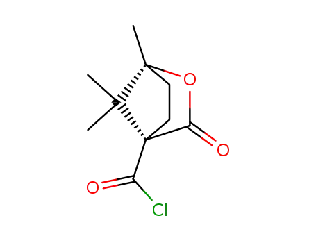 Molecular Structure of 93800-81-8 (2-Oxabicyclo[2.2.1]heptane-4-carbonyl chloride, 1,7,7-trimethyl-3-oxo-,
(S)-)