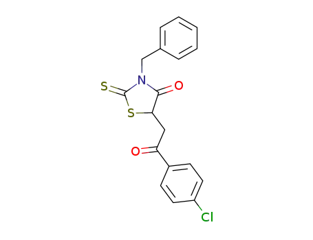 4-Thiazolidinone,
5-[2-(4-chlorophenyl)-2-oxoethyl]-3-(phenylmethyl)-2-thioxo-
