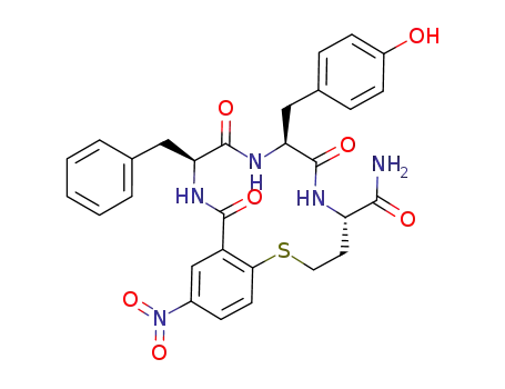 (8S,11S,14S)-14-Benzyl-11-(4-hydroxy-benzyl)-2-nitro-10,13,16-trioxo-7,8,9,10,11,12,13,14,15,16-decahydro-6H-5-thia-9,12,15-triaza-benzocyclotetradecene-8-carboxylic acid amide