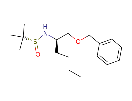 (R<sub>S</sub>,1R)-2-methylpropane-2-sulfinic acid (1-(benzyloxymethyl)pentyl)amide