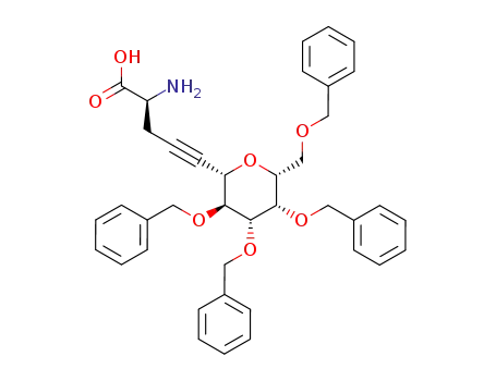 (S)-2-Amino-5-((2S,3S,4R,5S,6R)-3,4,5-tris-benzyloxy-6-benzyloxymethyl-tetrahydro-pyran-2-yl)-pent-4-ynoic acid