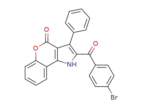 Molecular Structure of 535921-11-0 (2-(4-bromo-benzoyl)-3-phenyl-1<i>H</i>-5-oxa-1-aza-cyclopenta[<i>a</i>]naphthalen-4-one)