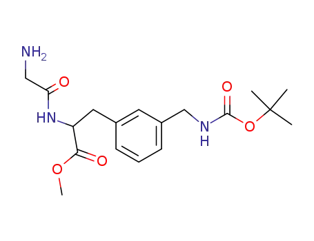 2-(2-amino-acetylamino)-3-[3-(<i>tert</i>-butoxycarbonylamino-methyl)-phenyl]-propionic acid methyl ester