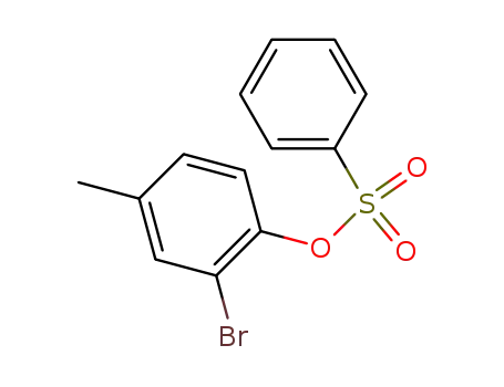 Molecular Structure of 2093-26-7 (2-BROMO-4-METHYLPHENYL PHENYLSULFONATE)
