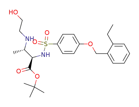 (2R,3S)-2-[4-(2-Ethyl-benzyloxy)-benzenesulfonylamino]-3-(2-hydroxy-ethylamino)-butyric acid tert-butyl ester