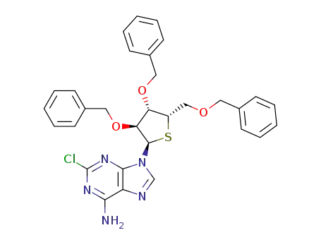 9-((2R,3S,4S,5S)-3,4-Bis-benzyloxy-5-benzyloxymethyl-tetrahydro-thiophen-2-yl)-2-chloro-9H-purin-6-ylamine