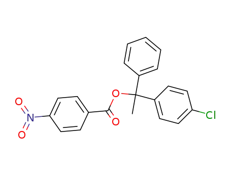 Molecular Structure of 460742-55-6 (4-nitro-benzoic acid 1-(4-chloro-phenyl)-1-phenyl-ethyl ester)