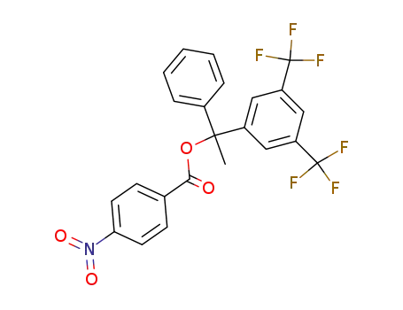 Molecular Structure of 60921-52-0 (Benzenemethanol, a-methyl-a-phenyl-3,5-bis(trifluoromethyl)-,
4-nitrobenzoate)