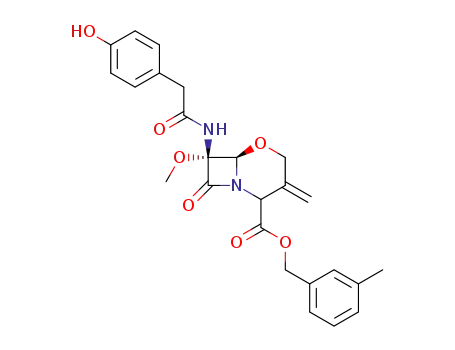 (6R,7R)-7-[2-(4-Hydroxy-phenyl)-acetylamino]-7-methoxy-3-methylene-8-oxo-5-oxa-1-aza-bicyclo[4.2.0]octane-2-carboxylic acid 3-methyl-benzyl ester