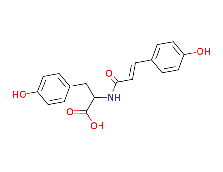 Molecular Structure of 77201-66-2 (L-Tyrosine, N-[(2E)-3-(4-hydroxyphenyl)-1-oxo-2-propenyl]-)