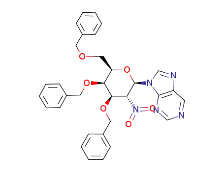 Molecular Structure of 305839-89-8 (9-(3,4,6-tri-O-benzyl-2-deoxy-2-nitro-β-D-galactopyranosyl)purine)