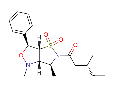 (-)-(3S,3aR,6S,6aS)-1,6-dimethyl-5-[(3R)-3-methylpentanoyl]-3-phenylhexahydroisothiazolo[4,5-c]isoxazole 4,4-dioxide