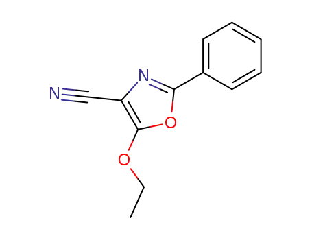Molecular Structure of 156210-50-3 (4-Oxazolecarbonitrile,5-ethoxy-2-phenyl-(9CI))