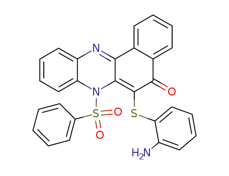 Benzo[a]phenazin-5(7H)-one,
6-[(2-aminophenyl)thio]-7-(phenylsulfonyl)-